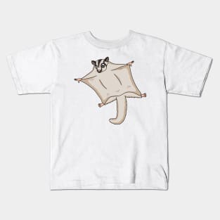 Cute flying sugar glider cartoon illustration Kids T-Shirt